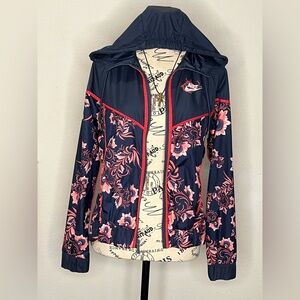 Nike Navy and Pink Women's Jacket